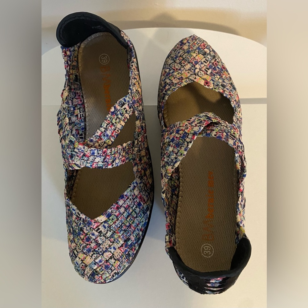Bernie Mev Drake woven floral wedge slip‎ on shoes euro size 39 u.s size 9